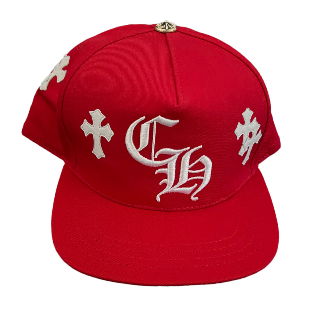 Chrome Hearts Cross Patch Baseball Red Hat