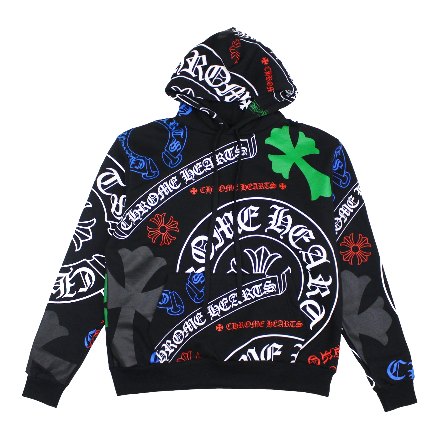 Multicolor Logo Chrome Hearts Pullover Hoodie